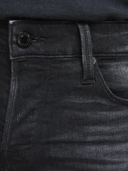 JACK JONES Glenn Model Siyah Dar Kesim Kot Pantolon 12162430 - Resim 7
