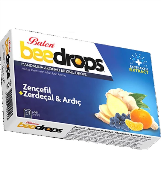 BLN ZENCEFİL-ZERDEÇAL-ARDIÇLI MANDALİNA AROMALI DROPS 24 DROPS