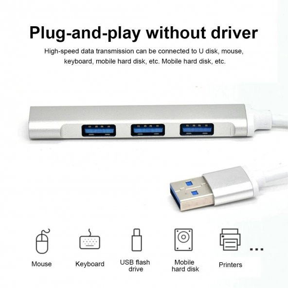 Shaza USB 4in1 Hub Adaptör USB 3.0 Çoğaltıcı - Resim 3
