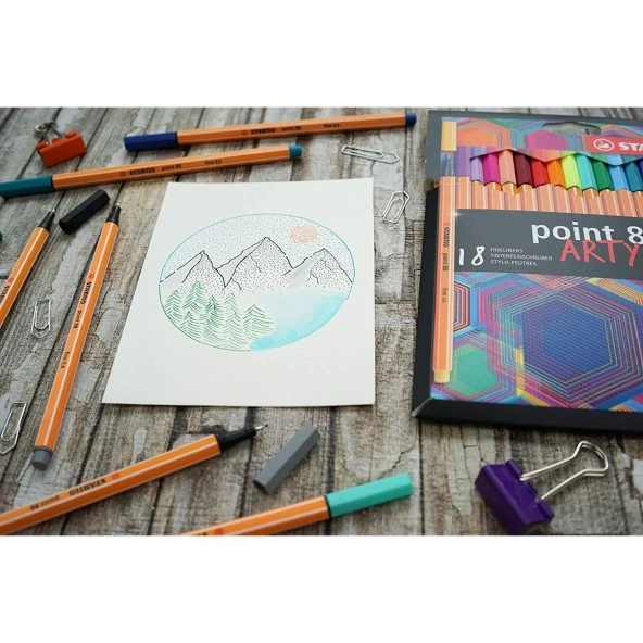 Stabilo Point 88 Arty İnce Keçe Uçlu Kalem Seti 18 Li - 2