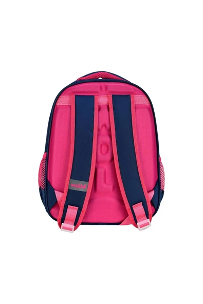 Waddell Lacivert Flamingo Desenli İlkokul Sırt ve Beslenme Çantası 5032 - 3