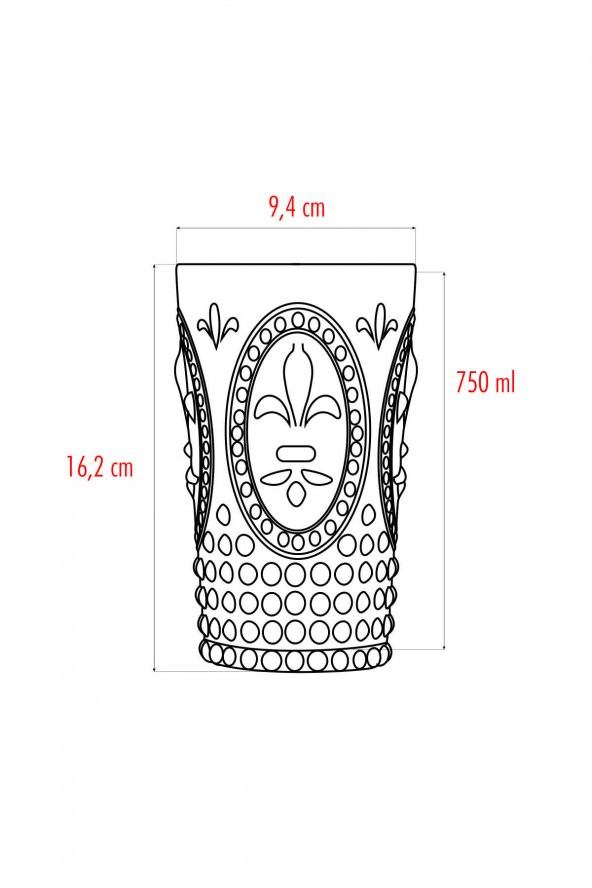 Akrilik Şeffaf 6lı Uzun Bardak & Su Meşrubat Bardağı 750 ml ( Büyük Boy & Cam Değildir )