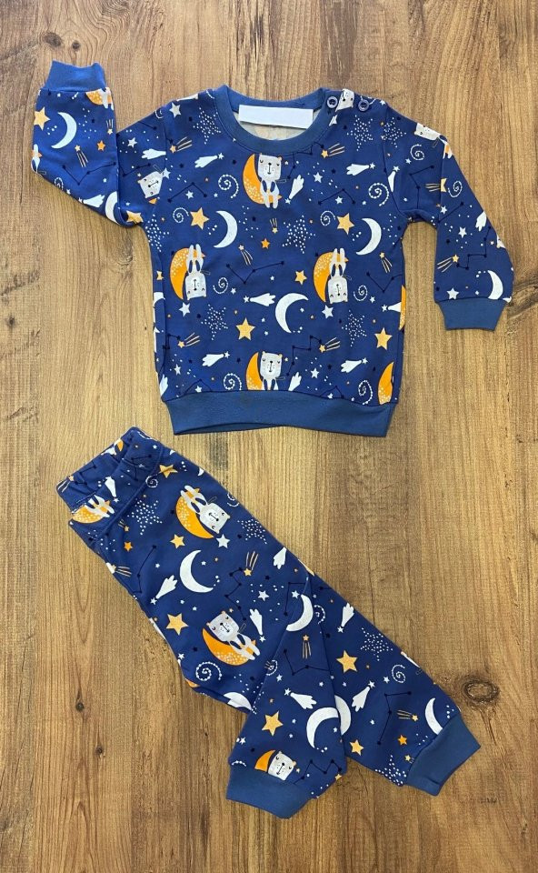 Uykucu ayı yumuşak bebek pijama takımı