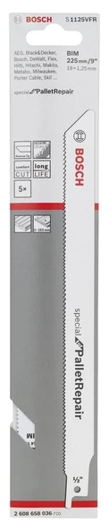 Bosch - Special for Serisi Palet Tamiri için Panter Testere Bıçağı S 1125 VFR 5'li - 2