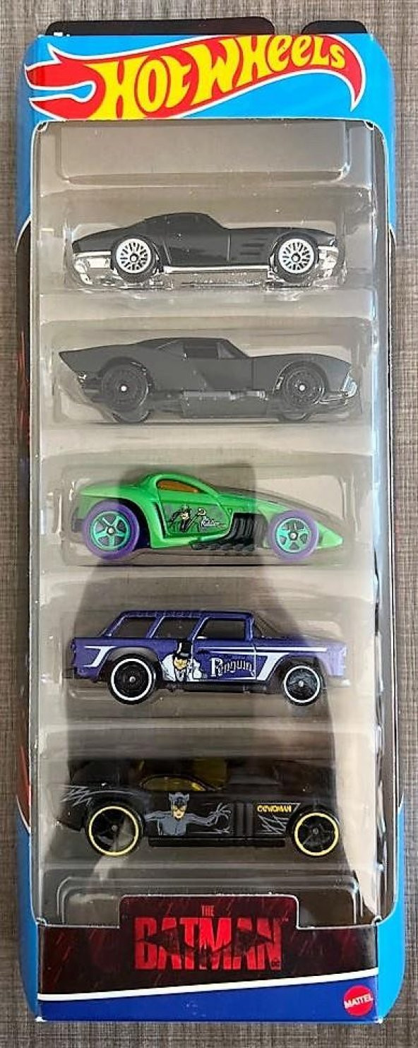 1806 Hot Wheels Beşli Araba Seti Batman Hfv88