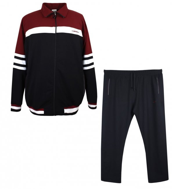 Erkek Büyük Beden Battal Boy Likralı Eşofman Takımı 7XL-10XL