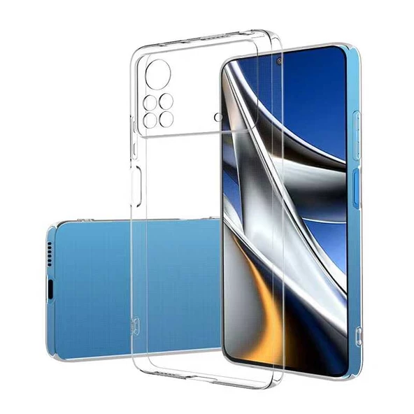 Gpack Xiaomi Poco X4 Pro 5G Kılıf Süper Silikon Lüx Korumalı Şeffaf