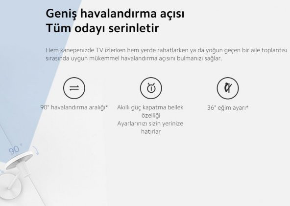 Xiaomi Mi Smart Masa Üstü, Zemin Fan 2 Lite Vantilatör (Xiaomi Türkiye Garantili) - 5