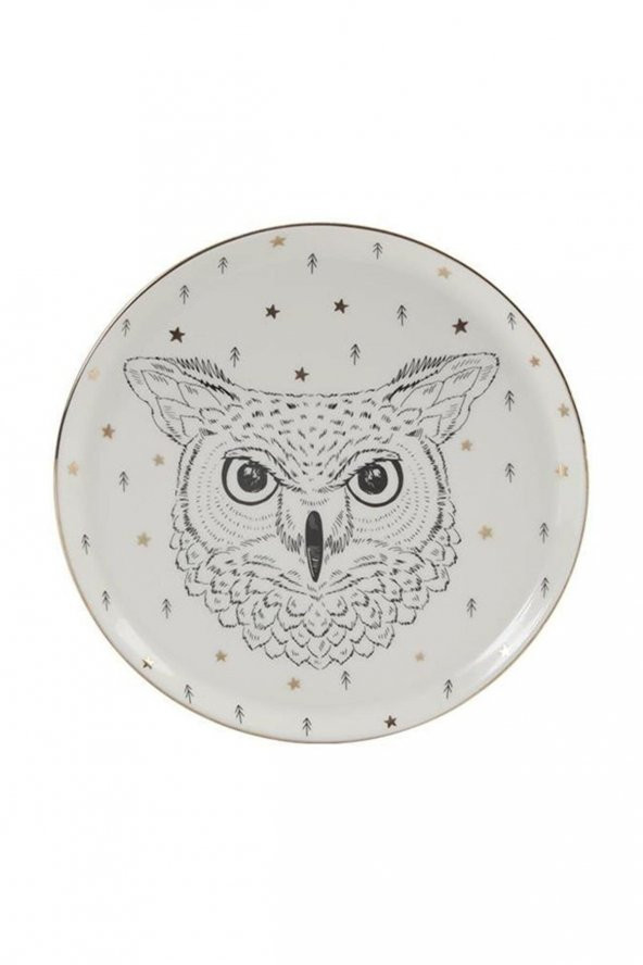 Porland Forest Owl Düz Tabak 20 cm 04LFH000455