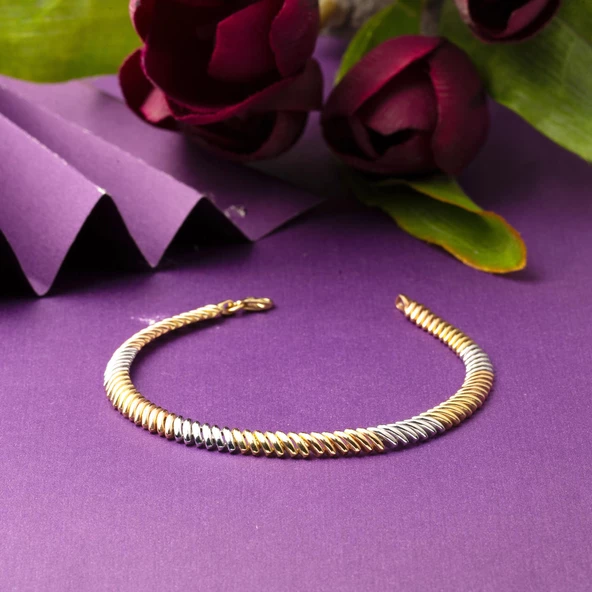 Amazon 14 Ayar Taşsız Altın Bileklik - Resim 4