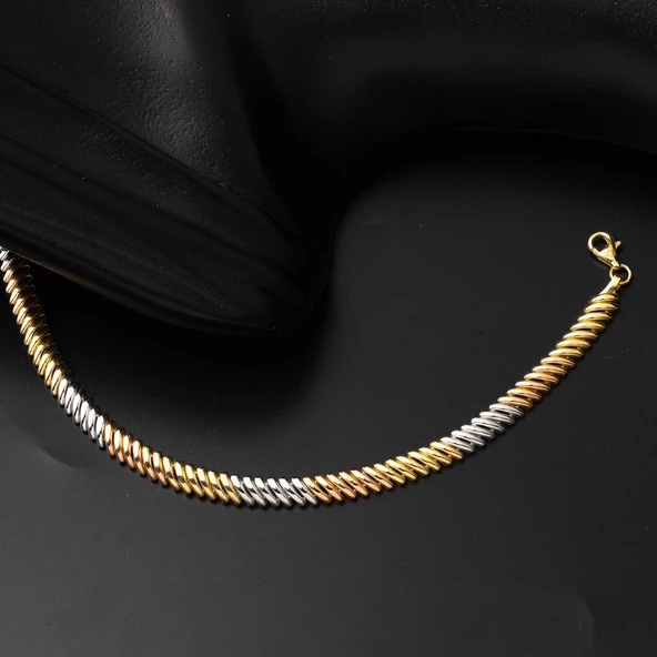 Amazon 14 Ayar Taşsız Altın Bileklik - Resim 3