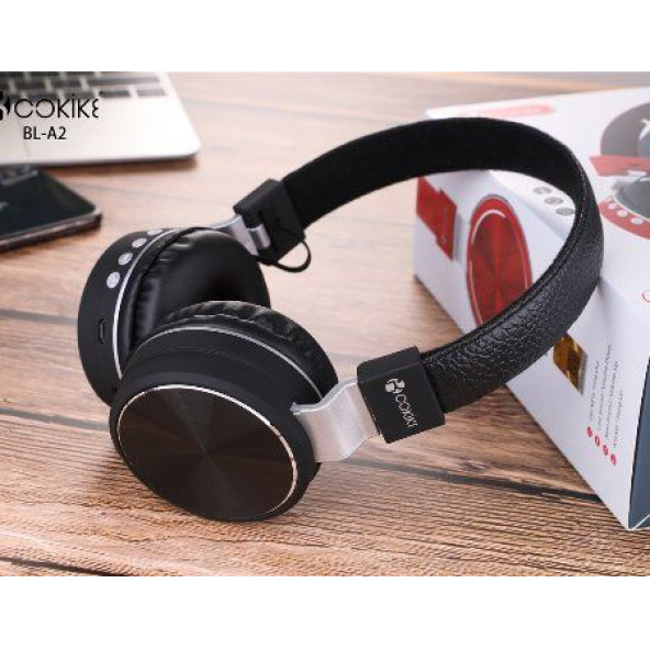 Bl-a2 Bluetooth Wireless Kablosuz Radyolu Mikrofonlu Kulaklık Gold - 4