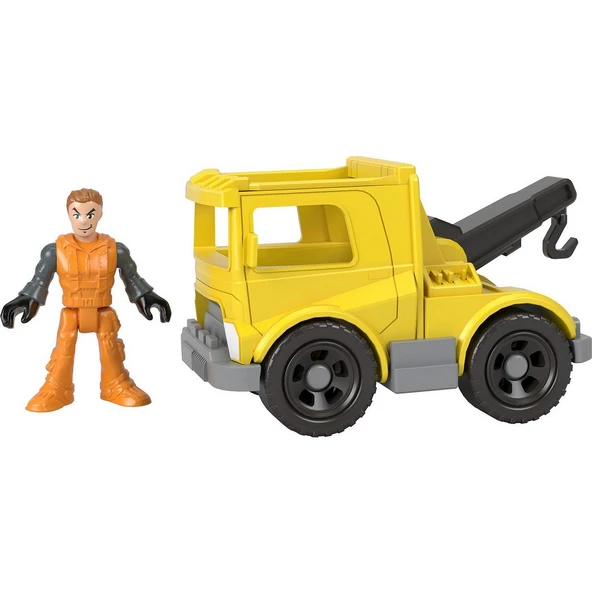 Imaginext Sür-Bırak Çekici Arabası ve Figürü imaginext Araba ve Figür Seti