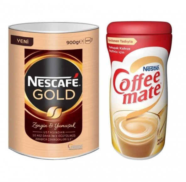 Nescafe Gold 900 Gr Granül Kahve + Coffee Mate 400 GR