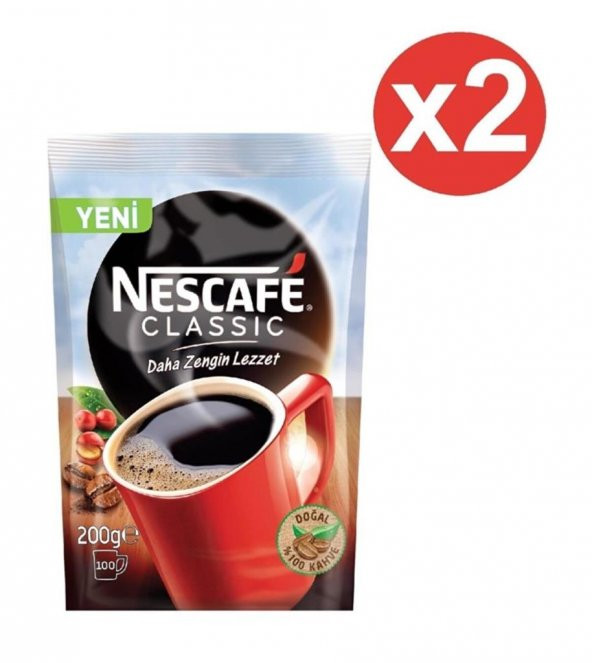 Nescafe Classic - 200 gr Paket X 2 Adet
