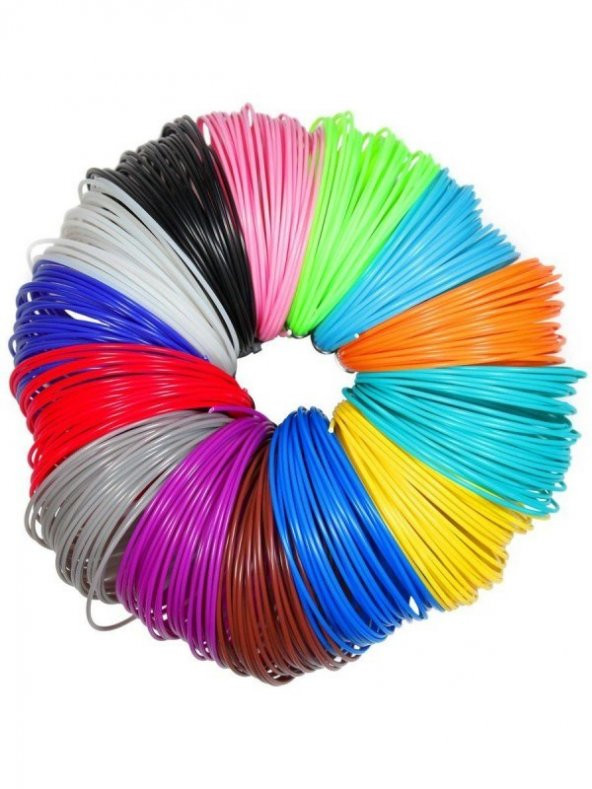 3d Kalem Yazıcı Için 10 Renk 50 Metre (10 X 5 Metre) 3D Kalem Filamenti Pla - 2