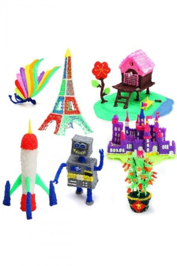 3d Kalem Yazıcı Için 10 Renk 50 Metre (10 X 5 Metre) 3D Kalem Filamenti Pla - 9