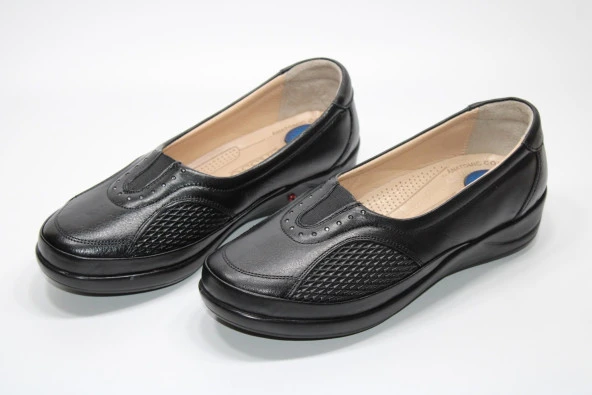 MARYJANE HAKİKİ DERİ KEMİK ÇIKINTISI DESTEKLİ KADIN SİYAH TAM ORTOPEDİK GÜNLÜK YÜRÜYÜŞ AYAKKABI - 4