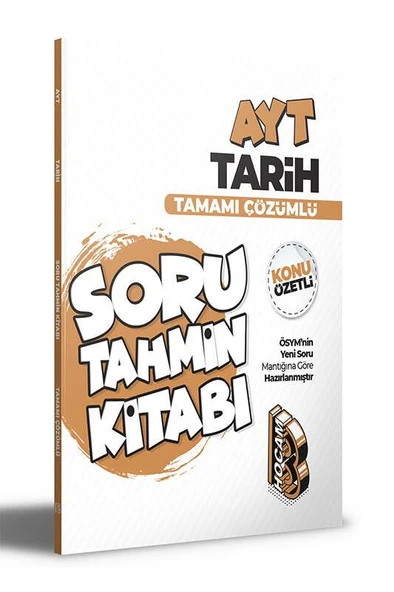 2022 AYT Tarih Konu Özetli ve Tamamı Çözümlü Soru Tahmin Kitabı Benim Hocam Yayınları