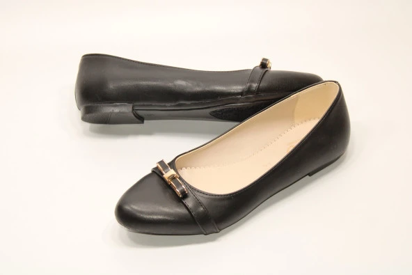 SEDEF KAYMAZ DÜZ TABAN TOKA DETAY KLASİK-SPOR  GÜNLÜK BABET AYAKKABI - 3