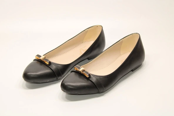 SEDEF KAYMAZ DÜZ TABAN TOKA DETAY KLASİK-SPOR  GÜNLÜK BABET AYAKKABI - 4