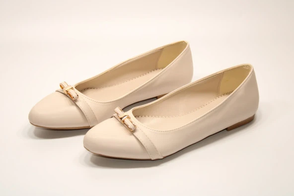 SEDEF KAYMAZ DÜZ TABAN TOKA DETAY KLASİK-SPOR  GÜNLÜK BABET AYAKKABI - 12