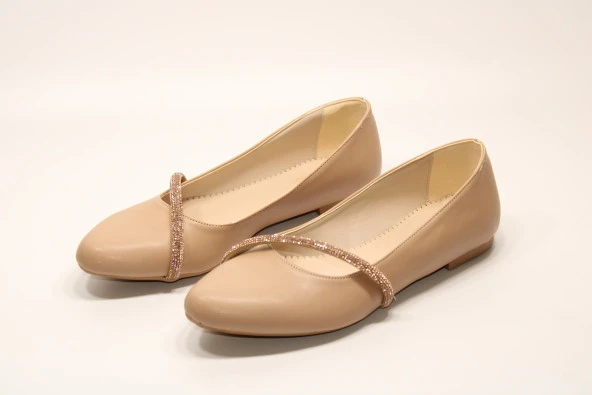 SEDEF KAYMAZ DÜZ TABAN TOKA DETAY KLASİK-SPOR GÜNLÜK BABET AYAKKABI - 4