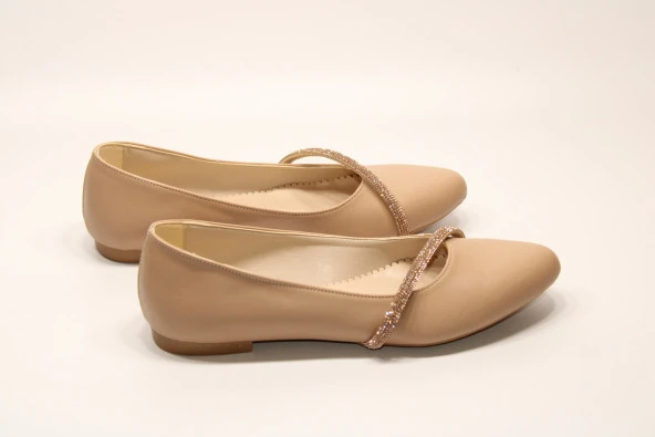 SEDEF KAYMAZ DÜZ TABAN TOKA DETAY KLASİK-SPOR GÜNLÜK BABET AYAKKABI - 5