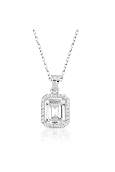 Baget Altın Kolye Beyaz Altın ürün görseli 1