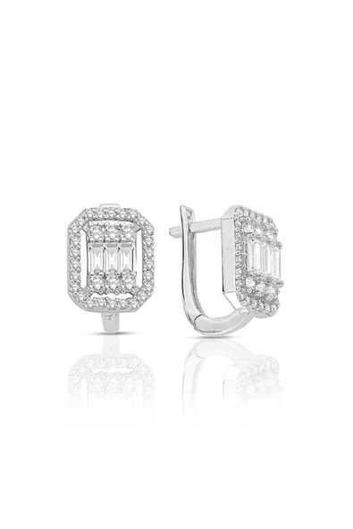 Baget Küpe Beyaz Altın 14 Ayar