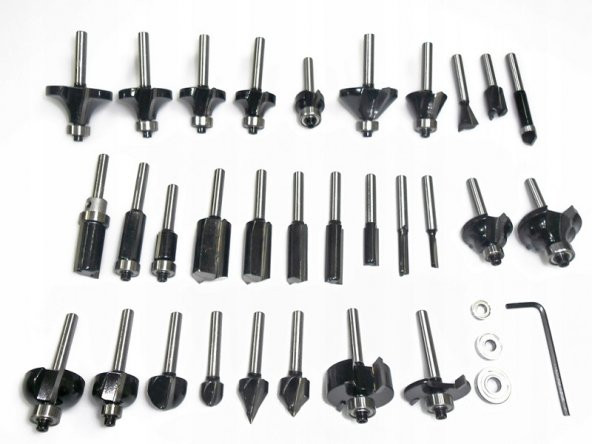 BOSCH 6 mm Saplı Profesyonel Ahşap Freze Bıçak Seti 30 Parça (2607017474) - 3