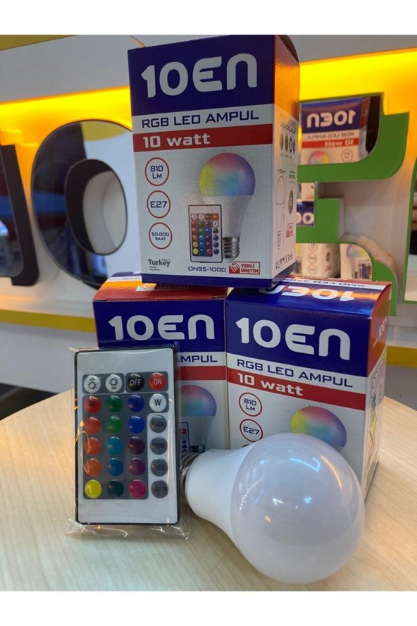 10w Uzaktan Kumandalı Rgb Led Ampul - 1