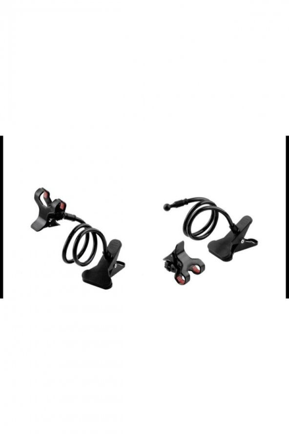 Akrobat Spiral Gövdeli Oynar Başlıklı Siyah Telefon Tutucu - 2