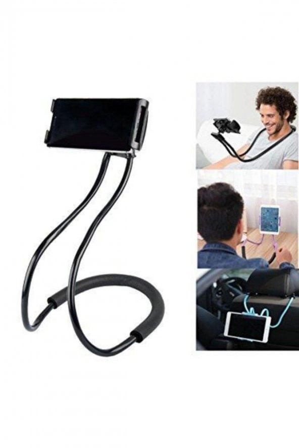 Boyuna Asılan Telefon Tutucu Portatif Stand Boyun Askılı Tutacak - 3