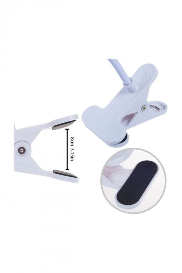 Masaüstü Akrobat Spiral Gövdeli Oynar Başlık Telefon Tutucu Beyaz - 6