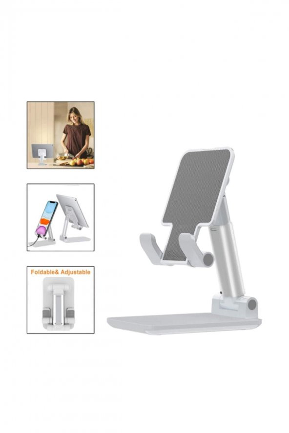 Masaüstü Katlanabilir Tablet Ve Telefon Tutucu 2 Kademeli Stand - 7