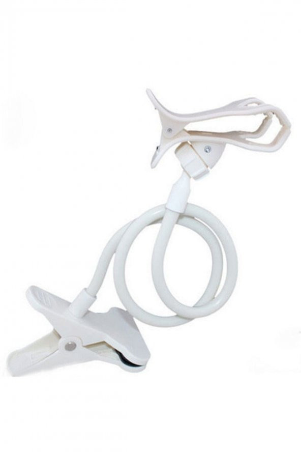 Esnek Masa Üstü Akrobat Telefon Tutucu Ofis Masa Yatak Araç Içi Akrobat-beyaz - 5