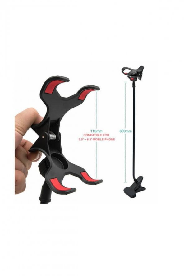 Masaüstü Akrobat Spiral Gövdeli Oynar Başlıklı Telefon Tutucu - 6