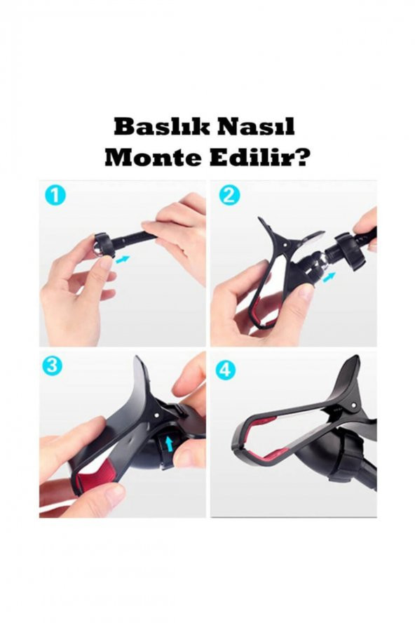 Masaüstü Akrobat Spiral Gövdeli Oynar Başlık Telefon Tutucu Beyaz - 8