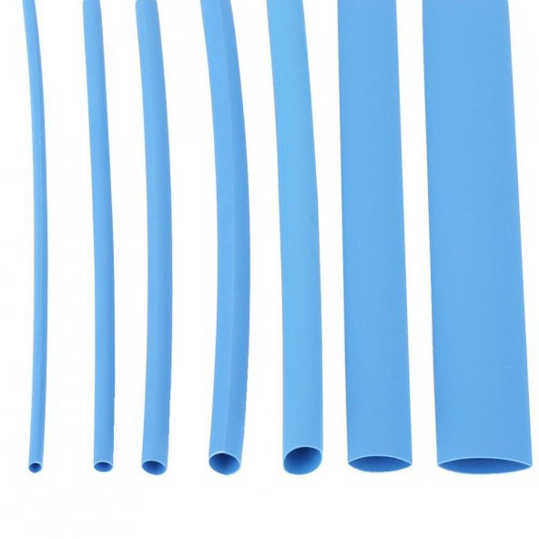 Isı ile 2/1 Daralan Makaron 13 mm - Mavi - 100 Metre