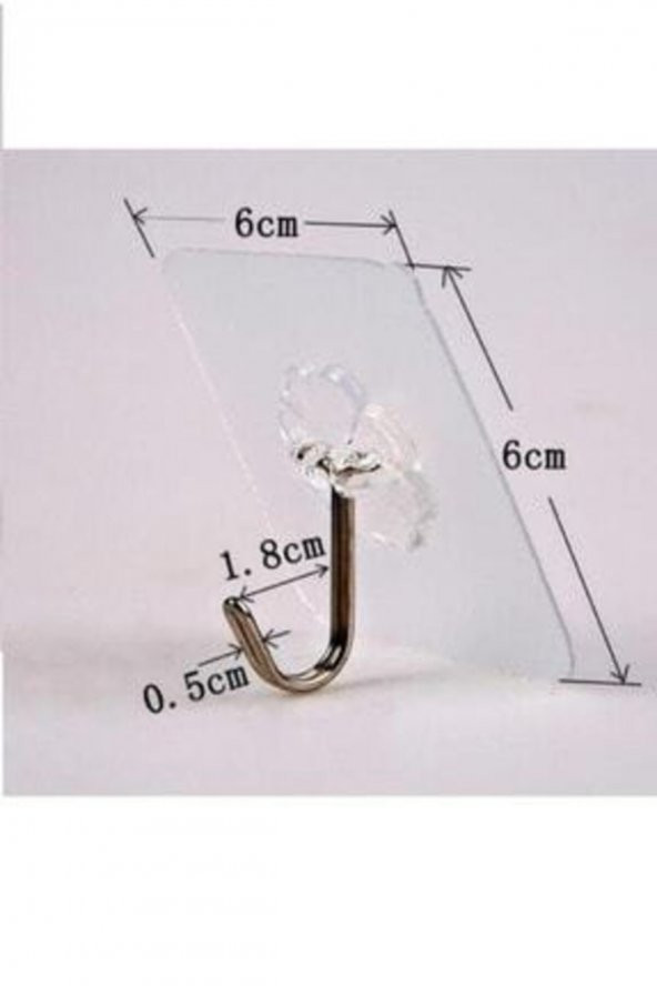 Kendinden Yapışkanlı Şeffaf Askı 5 Li Set - 2