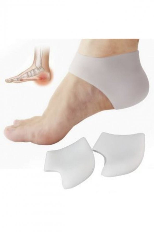 Silikon Topuk Gömleği Dikeni Bunyon Çatlak Koruyucu Bandaj Ortopedik Ayak Destek Çorabı
