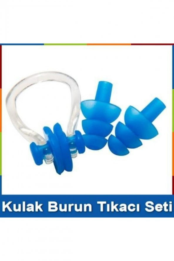 Yüzücü Kulak Burun Tıkacı Seti Tıkaç Deniz Havuz Yüzücü Seti - 2