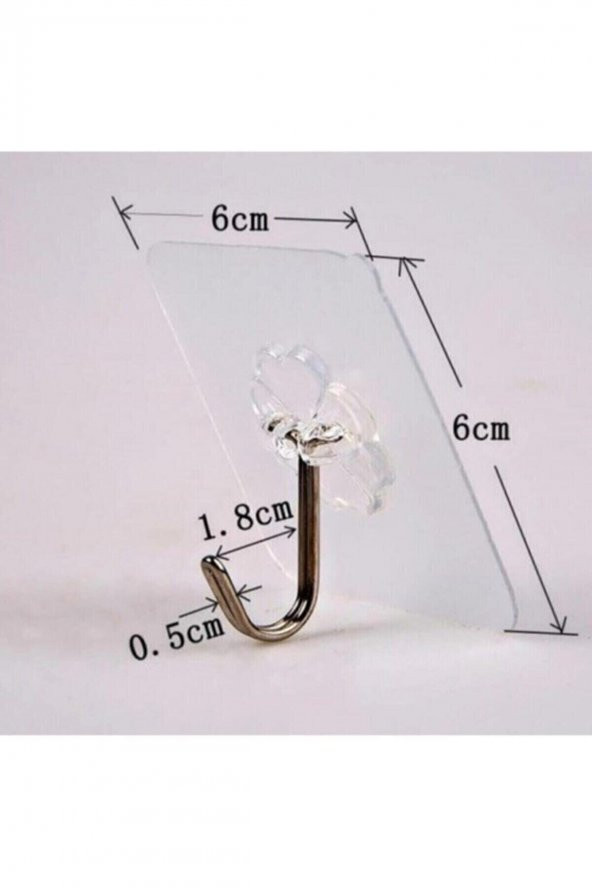 Şeffaf Yapışkan Askı Duvar Banyo Mutfak Dolap Havlu Askısı 1 Adet - 4