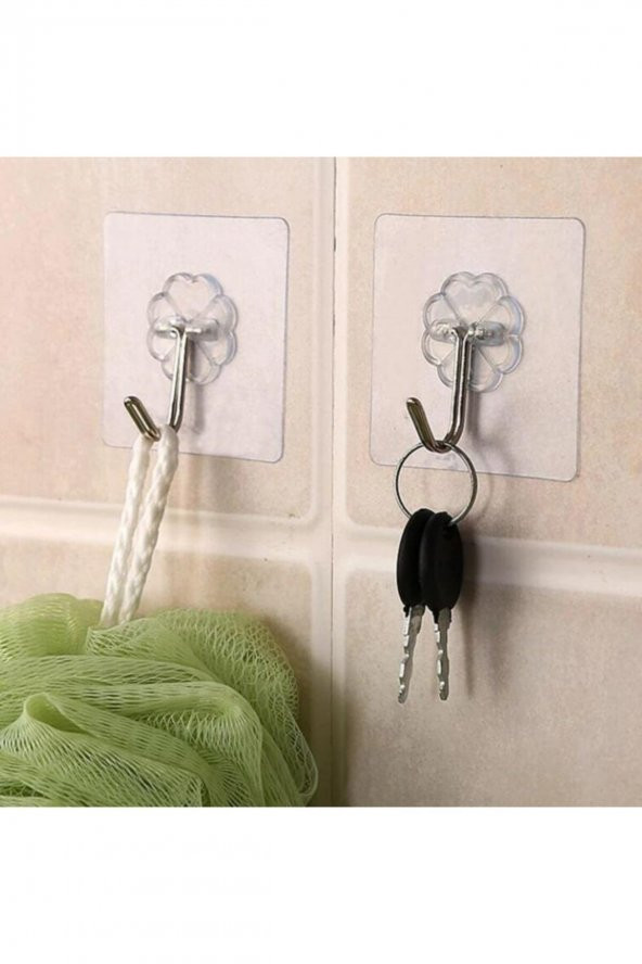 Kendinden Yapışkanlı Şeffaf Askı 5 Li Set - 3