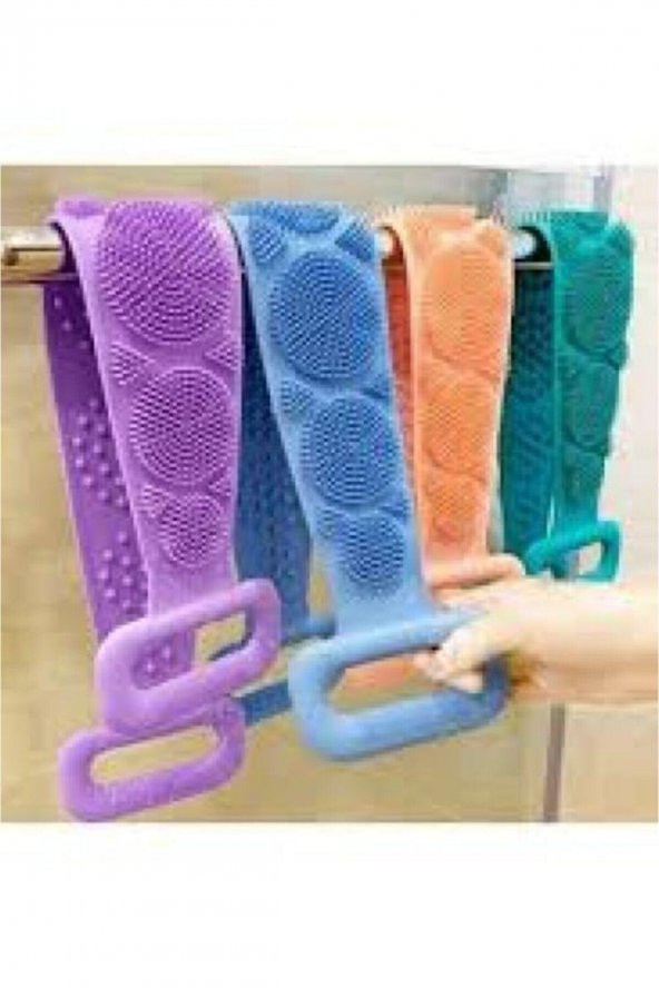 Banyo Sırt Kesesi Çift Taraflı Silikon Duş Lifi Fırçası - 4
