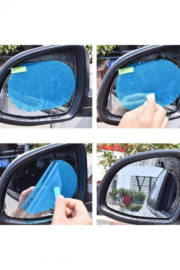 Oto Dış Ayna Yağmur Kaydırıcı Araba Yan Cam Dikiz Aynası Filmi Buğu Önleyici Su Tutmaz Film