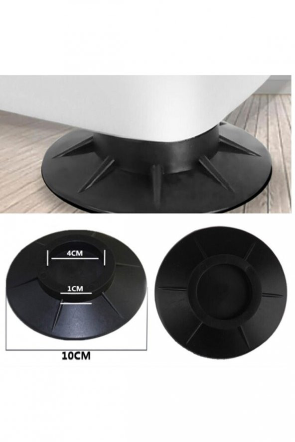 Çamaşır Makinesi Titreşim Engelleyici Stoper Siyah 4lü Set - 3
