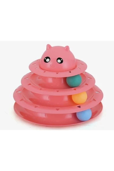 Neptüns 3 Katlı Kedi Oyuncağı Kedi Başlıklı - Resim 2