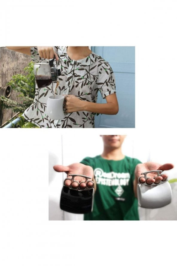 Muştalı 3d Mug Siyah Muşta Tutacaklı Bardak Hediyelik Kupa Kahve Fincanı Boks Bardak - 2